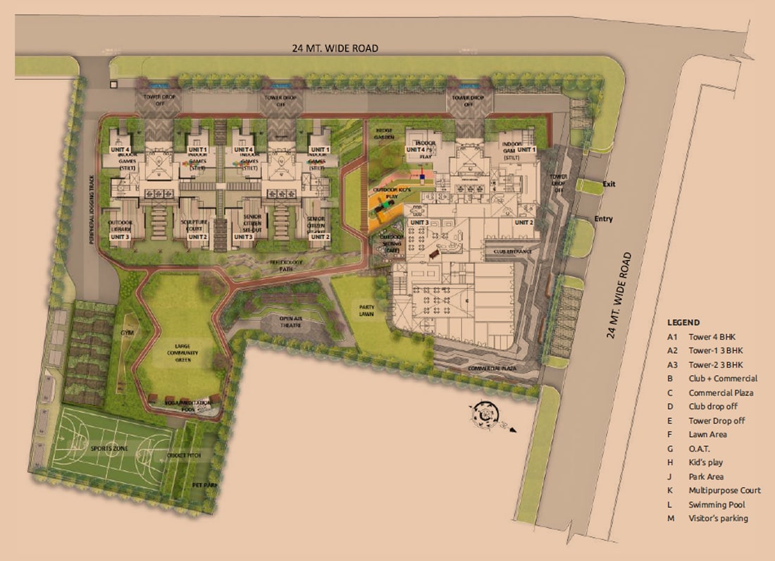 Arihant one Site Plan